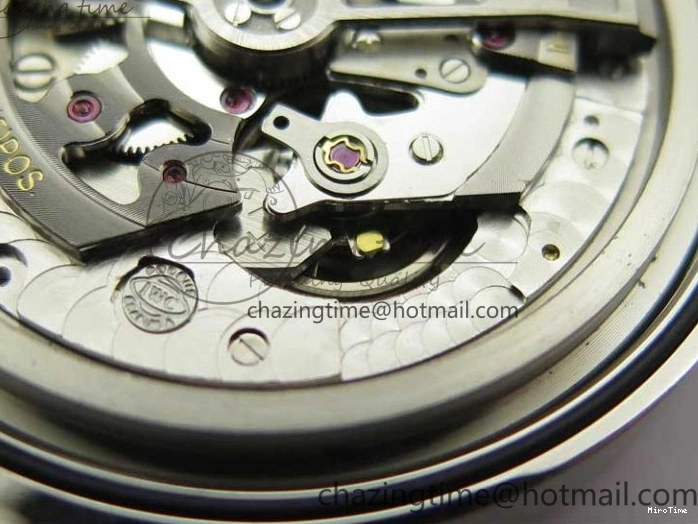 MIROTIME 0409 Packable Portuguese IW358304 ZF 1:1 Best Edition SS White Dial Blue Markers on Leather Strap A 7079